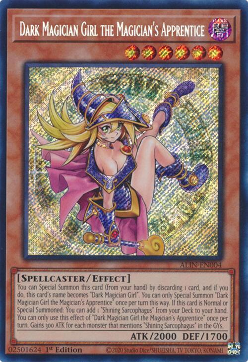 dark magician 1st edition yugioh card Dark Magician Girl the Magician's Apprentice [ALIN-EN004] Secret Rare