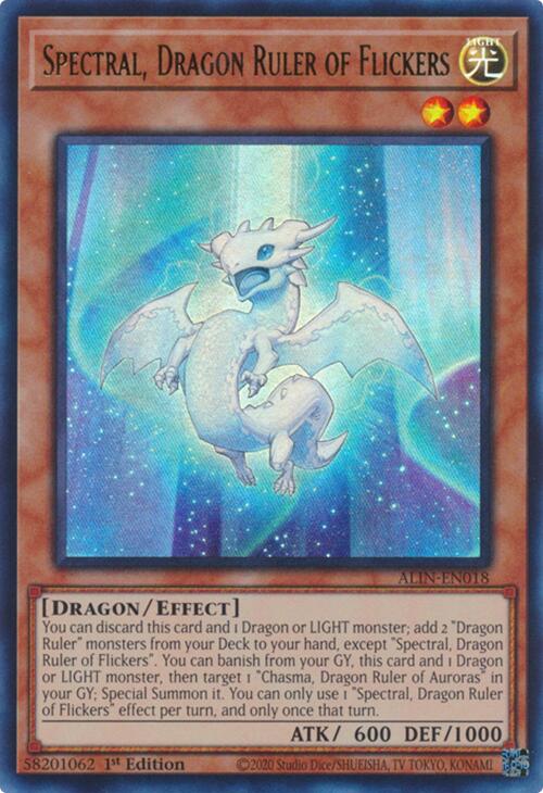 Spectral, Dragon Ruler of Flickers [ALIN-EN018] Ultra Rare - Yugioh Cards For Your TCG Needs!