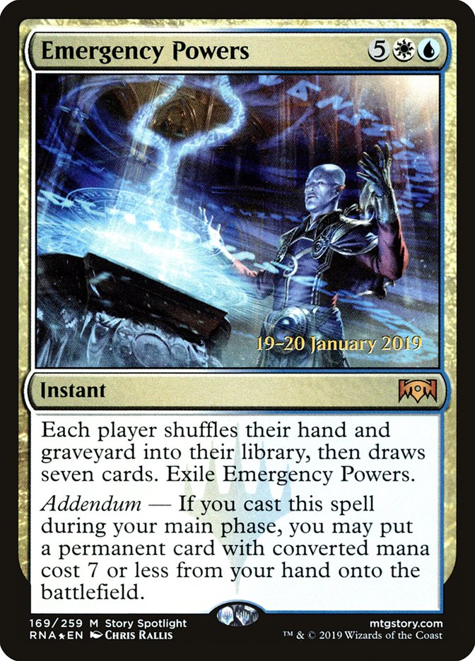 Emergency Powers [Ravnica Allegiance Prerelease Promos] Magic: The Gathering