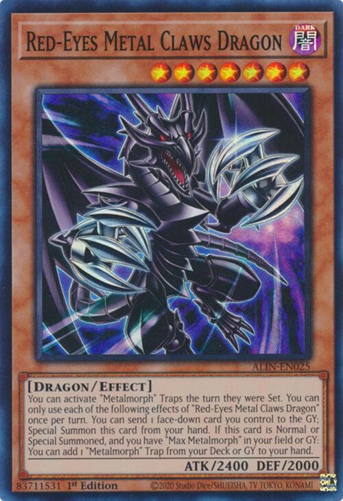 Red-Eyes Metal Claws Dragon [ALIN-EN025] Super Rare - Yugioh Cards For Your TCG Needs!