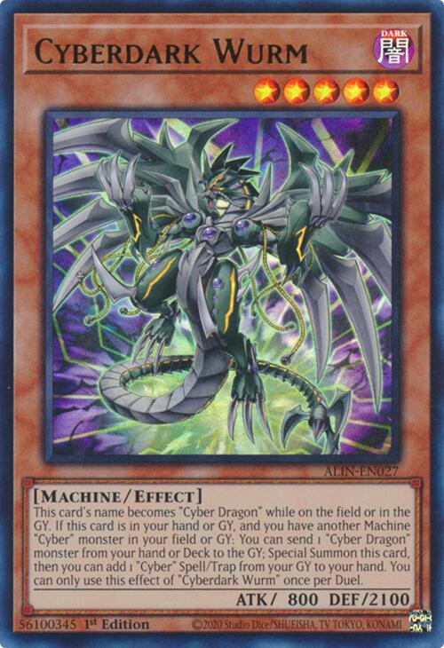 Cyberdark Wurm [ALIN-EN027] Ultra Rare - Yugioh Cards For Your TCG Needs!