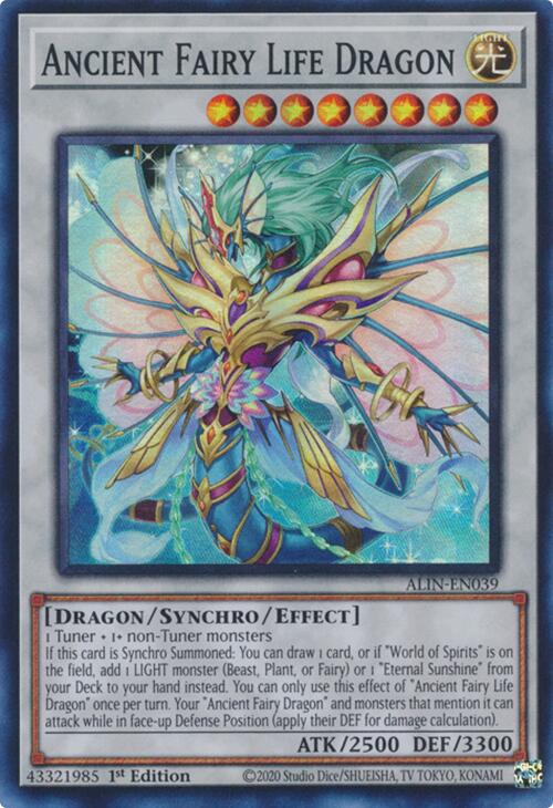 Ancient Fairy Life Dragon [ALIN-EN039] Super Rare - Yugioh Cards For Your TCG Needs!