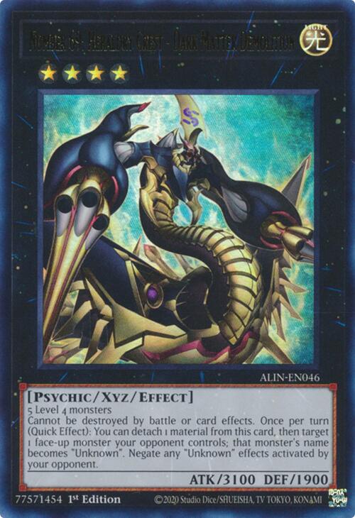 Number 69: Heraldry Crest - Dark Matter Demolition [ALIN-EN046] Ultra Rare Yu-Gi-Oh!