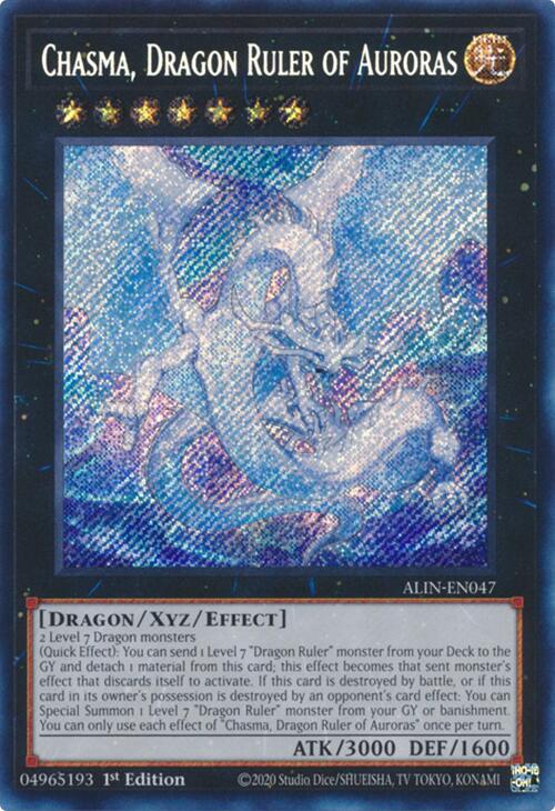 Chasma, Dragon Ruler of Auroras [ALIN-EN047] Secret Rare - Yugioh Cards For Your TCG Needs!