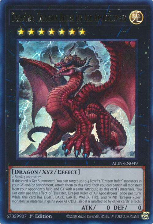 Disaster, Dragon Ruler of All Apocalypses [ALIN-EN049] Ultra Rare - Yugioh Cards For Your TCG Needs!