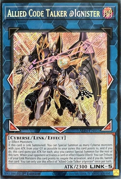 Allied Code Talker @Ignister [ALIN-EN051] Secret Rare - Yugioh Cards For Your TCG Needs!