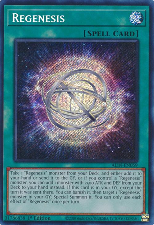 Regenesis [ALIN-EN059] Secret Rare - Yugioh Cards For Your TCG Needs!