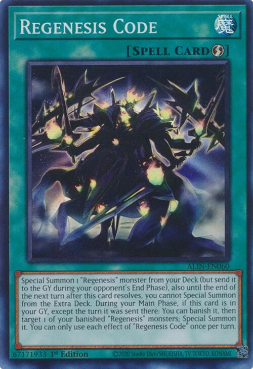 Regenesis Code [ALIN-EN060] Super Rare - Yugioh Cards For Your TCG Needs!