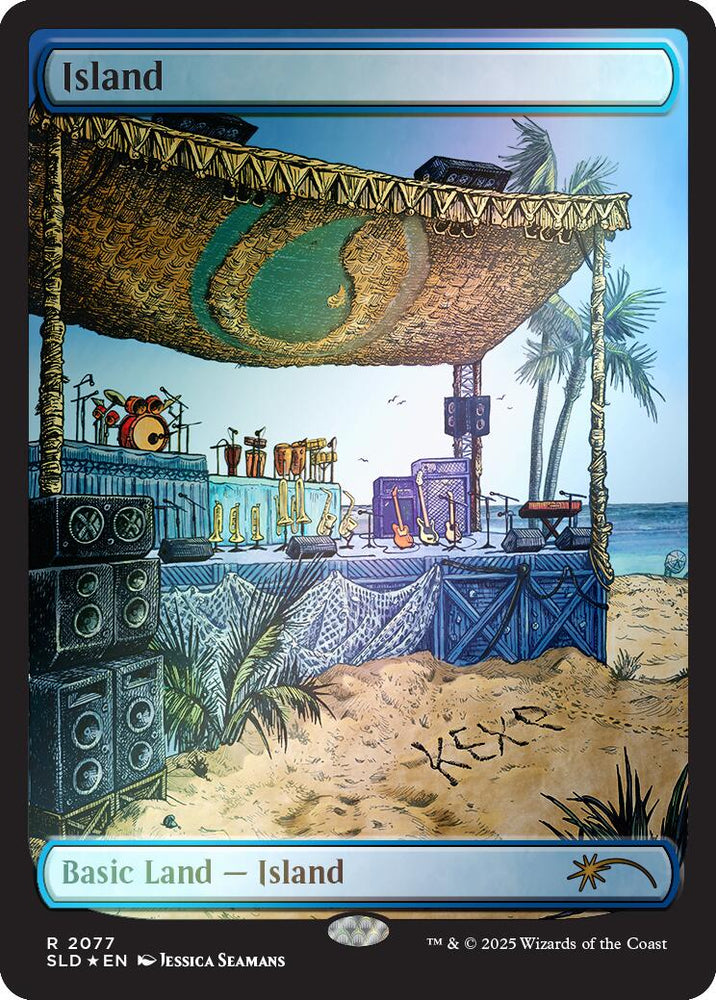 Island (2077) (Rainbow Foil) [Secret Lair Drop Series] Magic: The Gathering
