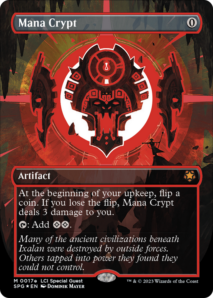 Mana Crypt (0017e) (Borderless) [The Lost Caverns of Ixalan Special Guests] Magic: The Gathering