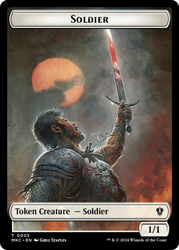 Construct // Soldier Double-Sided Token [Murders at Karlov Manor Commander Tokens] Magic: The Gathering