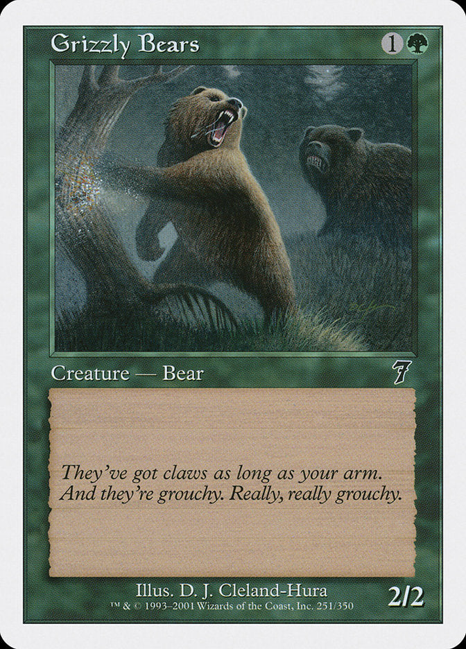 Grizzly Bears [Seventh Edition] Magic: The Gathering