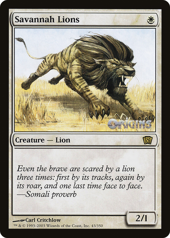 Savannah Lions (Origins 2003) [Oversize Cards] Magic: The Gathering