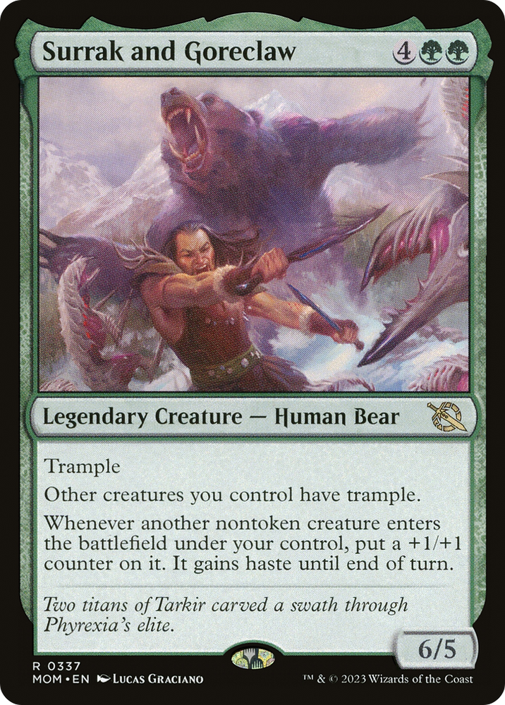 Surrak and Goreclaw [March of the Machine] Magic: The Gathering