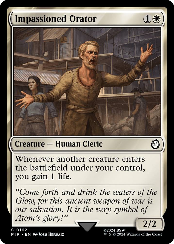 Impassioned Orator [Fallout] Magic: The Gathering