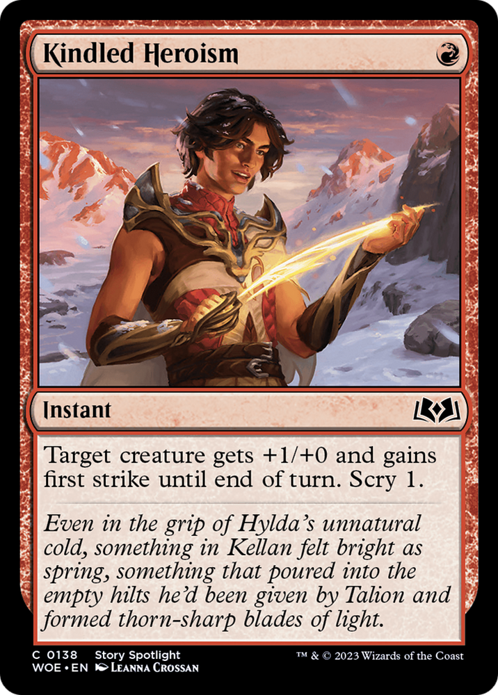 Kindled Heroism [Wilds of Eldraine] Magic: The Gathering
