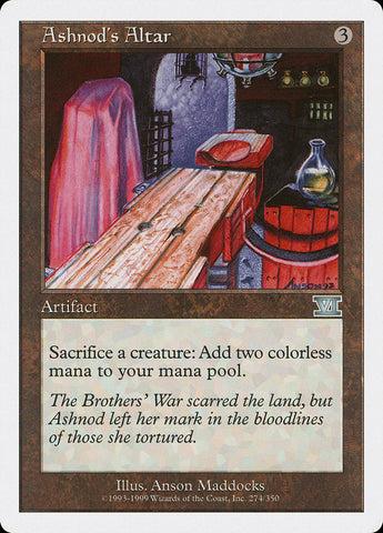 Ashnod's Altar [Classic Sixth Edition] Magic: The Gathering