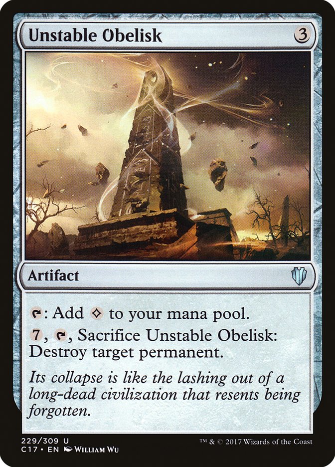 Unstable Obelisk [Commander 2017] Magic: The Gathering