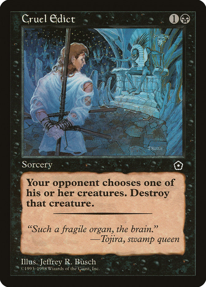 Cruel Edict [Portal Second Age] Magic: The Gathering
