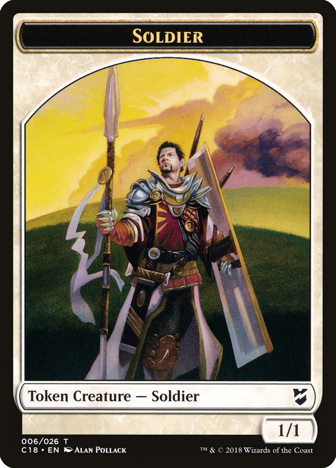 Mask // Soldier Double-Sided Token [Commander 2018 Tokens] Magic: The Gathering