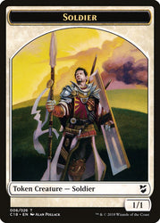 Cat // Soldier Double-Sided Token [Commander 2018 Tokens] Magic: The Gathering