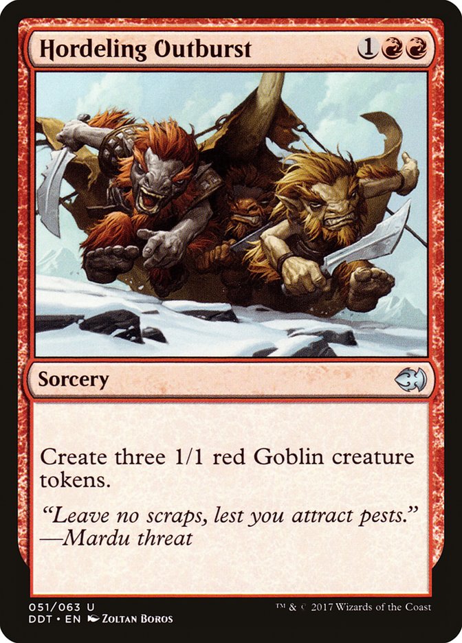 Hordeling Outburst [Duel Decks: Merfolk vs. Goblins] Magic: The Gathering