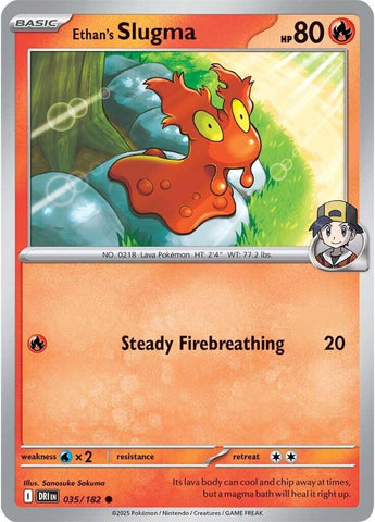Ethan's Slugma (035/182) [Scarlet & Violet: Destined Rivals] - Pokemon Cards For Your TCG Needs! Pokémon