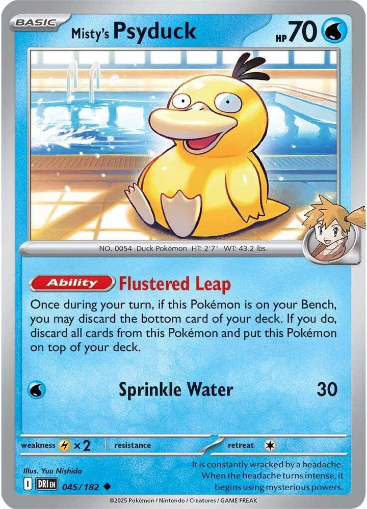 Misty's Psyduck (045/182) [Scarlet & Violet: Destined Rivals] - Pokemon Cards For Your TCG Needs! Pokémon
