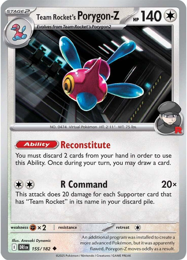 Team Rocket's Porygon-Z (155/182) [Scarlet & Violet: Destined Rivals] - Pokemon Cards For Your TCG Needs! Pokémon