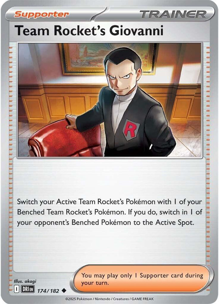 Team Rocket's Giovanni (174/182) [Scarlet & Violet: Destined Rivals] Pokémon