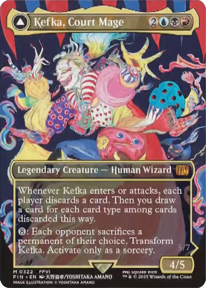 Kefka, Court Mage // Kefka, Ruler of Ruin (Borderless) (0322) [FINAL FANTASY] Magic: The Gathering