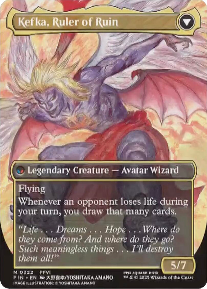 Kefka, Court Mage // Kefka, Ruler of Ruin (Borderless) (0322) [FINAL FANTASY] Magic: The Gathering