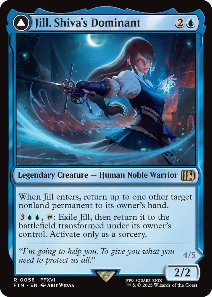 Jill, Shiva's Dominant // Shiva, Warden of Ice [FINAL FANTASY] Magic: The Gathering