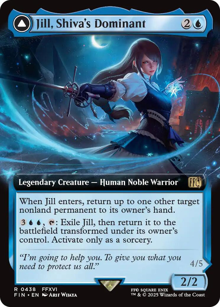 Jill, Shiva's Dominant // Shiva, Warden of Ice (Extended Art) [FINAL FANTASY] Magic: The Gathering