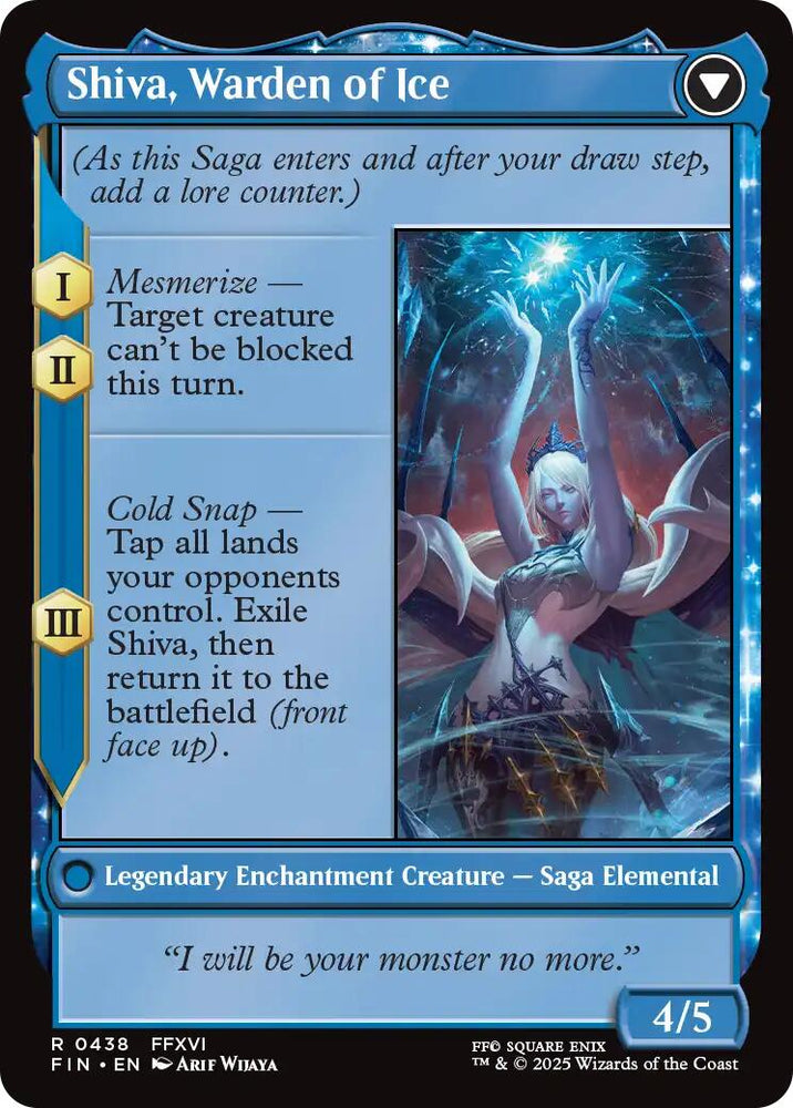Jill, Shiva's Dominant // Shiva, Warden of Ice (Extended Art) [FINAL FANTASY] Magic: The Gathering
