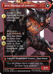 Clive, Ifrit's Dominant // Ifrit, Warden of Inferno (Borderless) (Surge Foil) [FINAL FANTASY] Magic: The Gathering