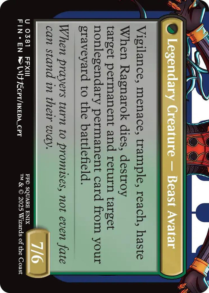 Fang, Fearless l'Cie (Borderless) [FINAL FANTASY] Magic: The Gathering