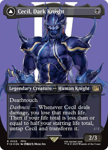 Cecil, Dark Knight // Cecil, Redeemed Paladin (Borderless) (Surge Foil) [FINAL FANTASY] Magic: The Gathering