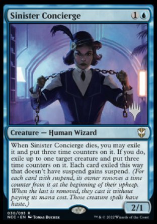Sinister Concierge (Promo Pack) [Streets of New Capenna Commander Promos] Magic: The Gathering