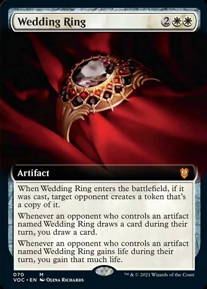Wedding Ring (Extended Art) [Innistrad: Crimson Vow Commander] Magic: The Gathering