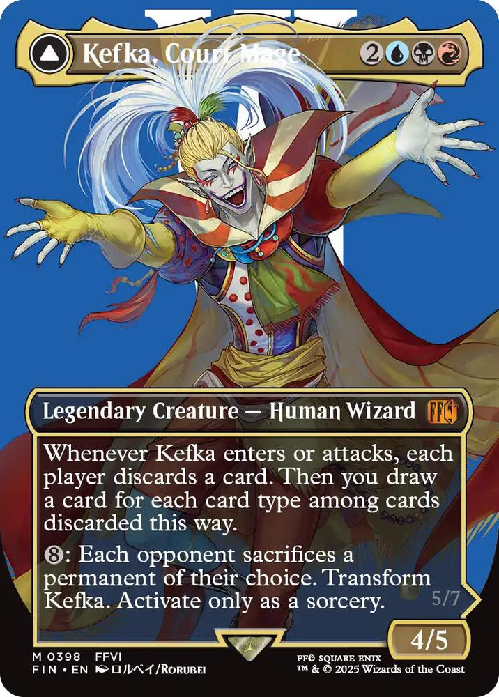 Kefka, Court Mage // Kefka, Ruler of Ruin (Borderless) (0398) [FINAL FANTASY] Magic: The Gathering