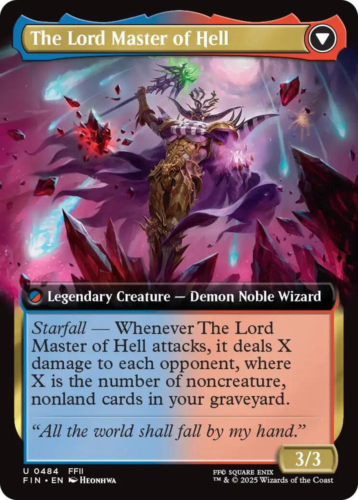 The Emperor of Palamecia // The Lord Master of Hell (Extended Art) [FINAL FANTASY] Magic: The Gathering