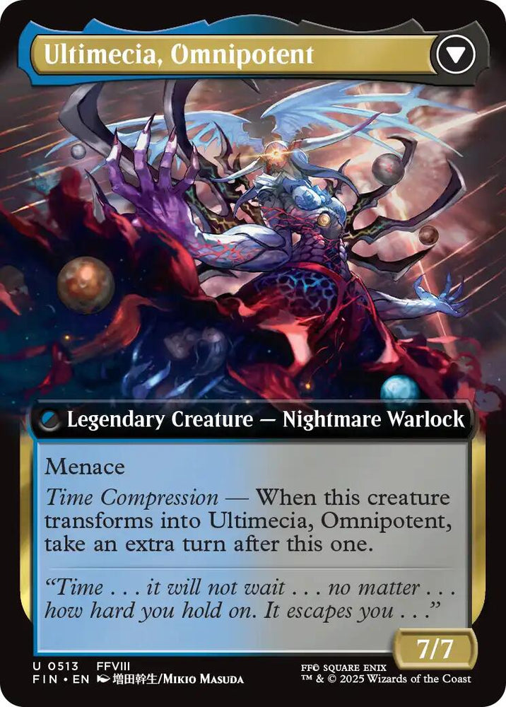 Ultimecia, Time Sorceress // Ultimecia, Omnipotent (Extended Art) [FINAL FANTASY] Magic: The Gathering