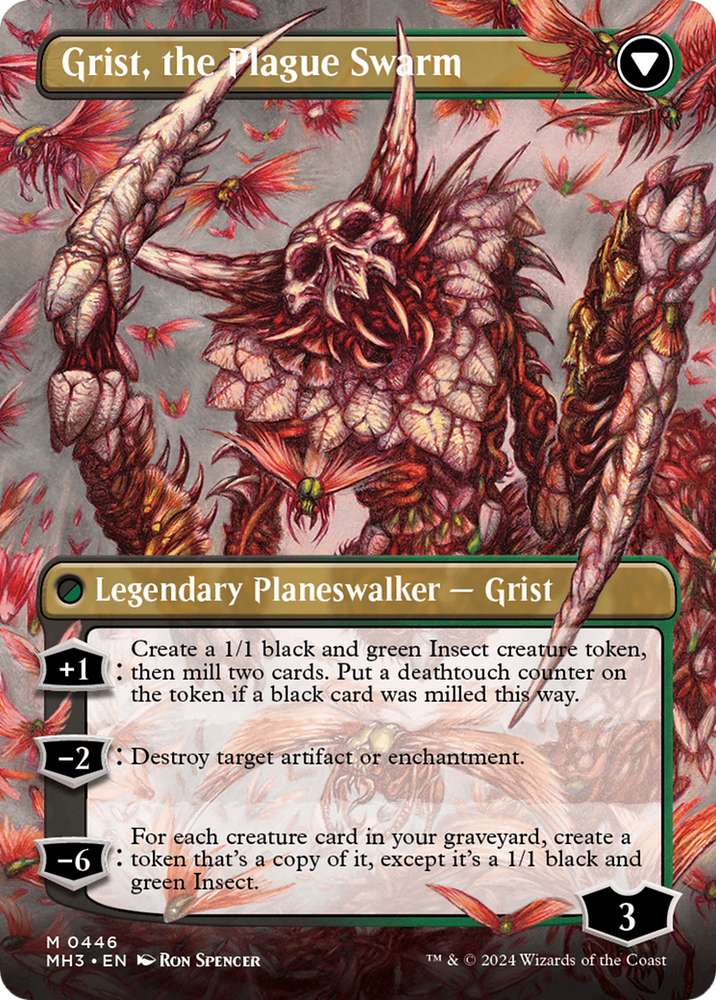 Grist, Voracious Larva // Grist, the Plague Swarm (Borderless) [Modern Horizons 3] Magic: The Gathering
