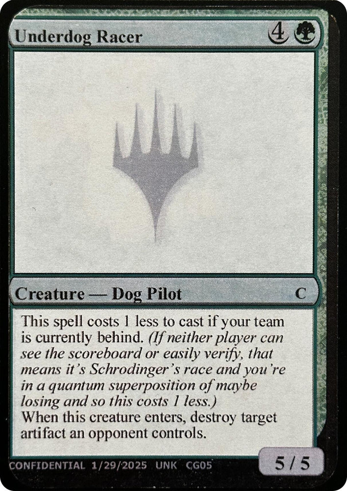 Underdog Racer [Unknown Event] Magic: The Gathering