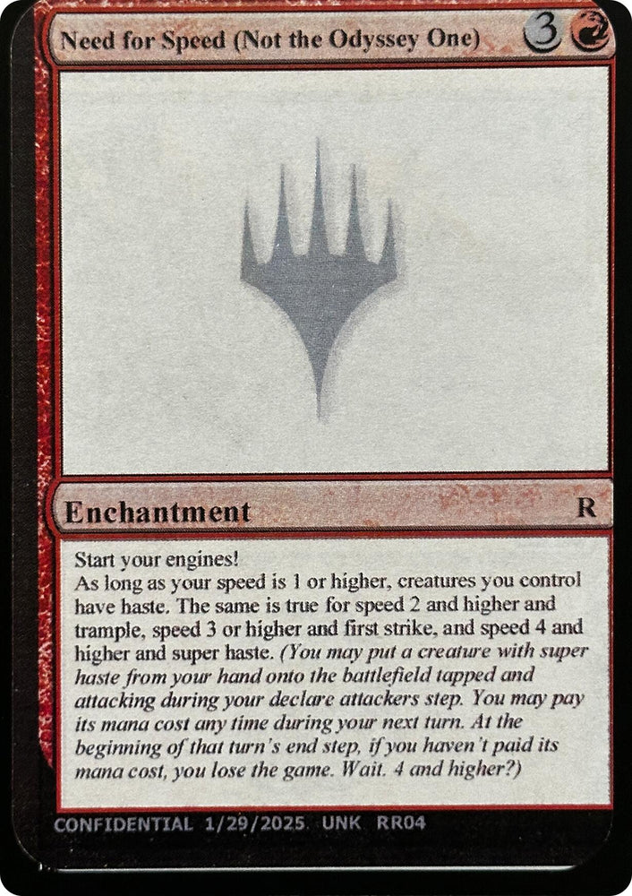 Need for Speed (Not the Odyssey One) [Unknown Event] Magic: The Gathering