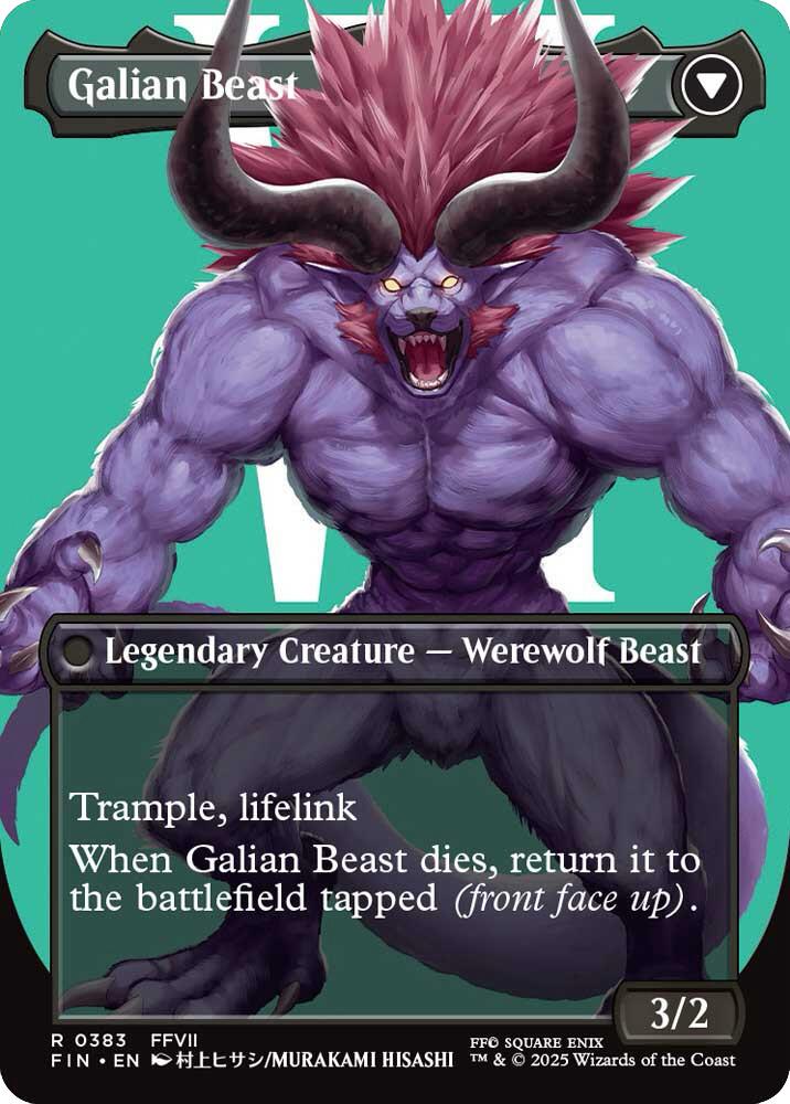 Vincent Valentine // Galian Beast (Borderless) [FINAL FANTASY] Magic: The Gathering