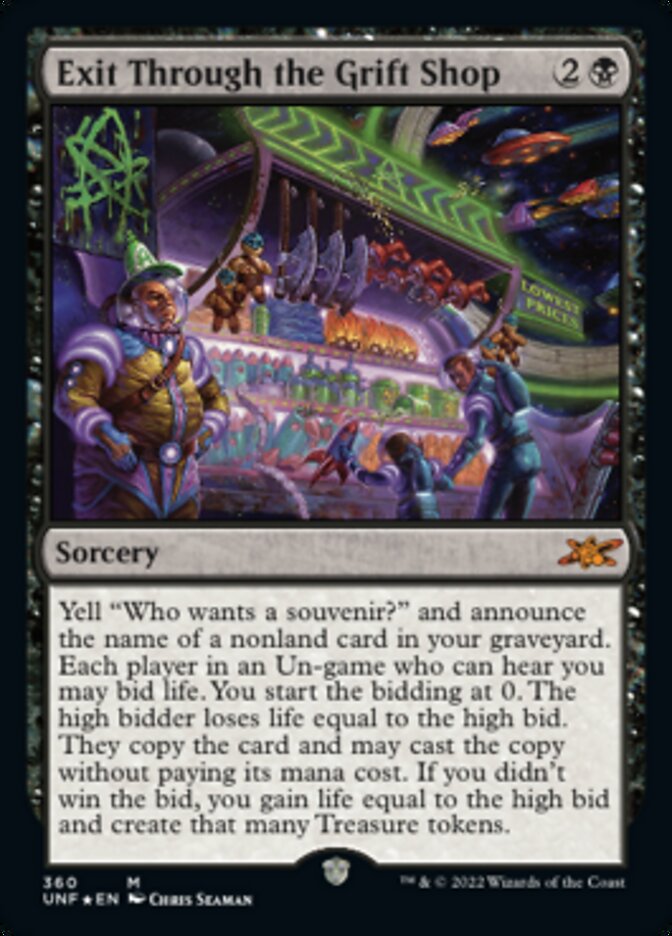 Exit Through the Grift Shop (Galaxy Foil) [Unfinity] Magic: The Gathering