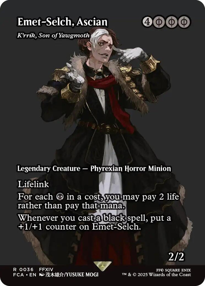 Emet-Selch, Ascian - K'rrik, Son of Yawgmoth (Showcase) [FINAL FANTASY : Through the Ages] Magic: The Gathering