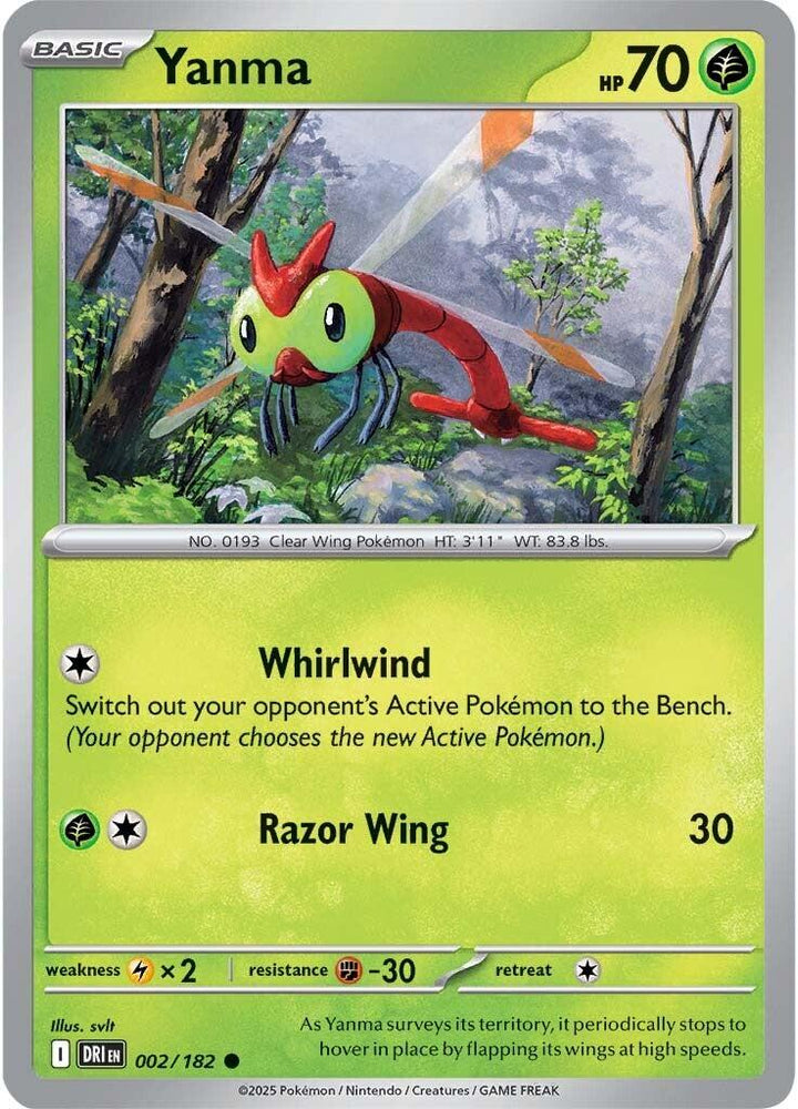 Yanma (002/182) [Scarlet & Violet: Destined Rivals] - Pokemon Cards For Your TCG Needs! Pokémon